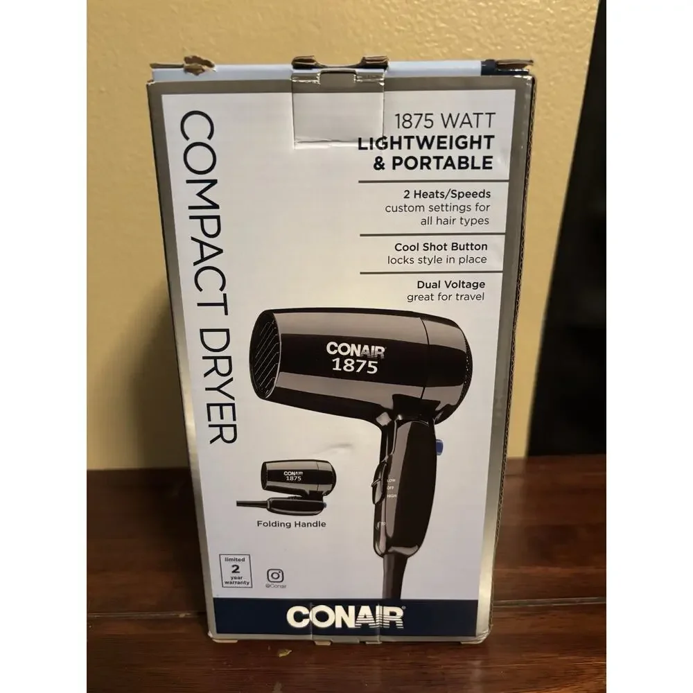 Conair Compact Hair Dryer - Black NEW
